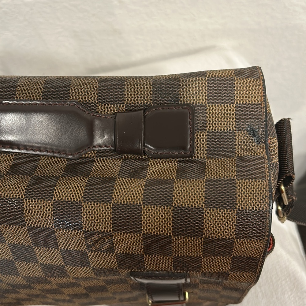 Louis Vuitton Broadway Damier Ebene  Canvas Messenger Bag Xbody Authentic +COA - Picture 7 of 16